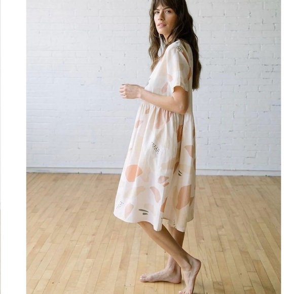 Tradlands Nico Dress XS Caroline Print Relaxed Fit Pullover Shift Casual Pockets - Picture 3 of 10